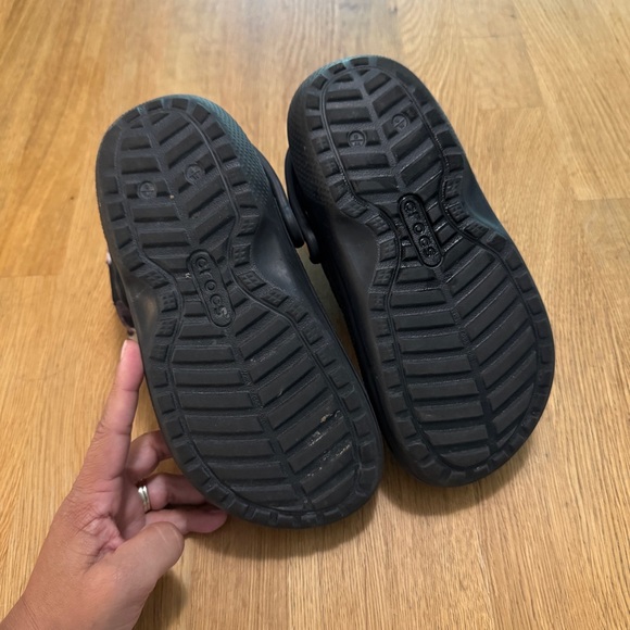 Crocs Women's 5 Men's 3 Black Gray Tie Dye Classic Lined Neo Puff Boots - Picture 10 of 11